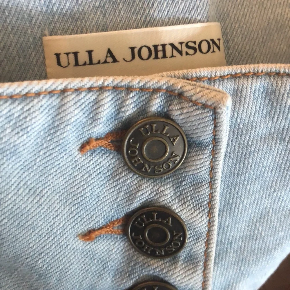 Ulla Johnson High-Rise Wide Leg Light Wash Ellis Jeans, Size 6. - Picture 10 of 15